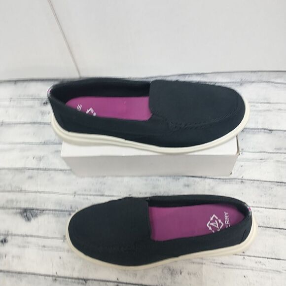 Sperry STS87402 Woman's SZ 12 Slip On Black Shoes . Condition is Pre-owned - Picture 3 of 11